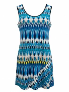 Covington Women's Sleeveless Peacock Pattern Summer Dress Size XL/EG